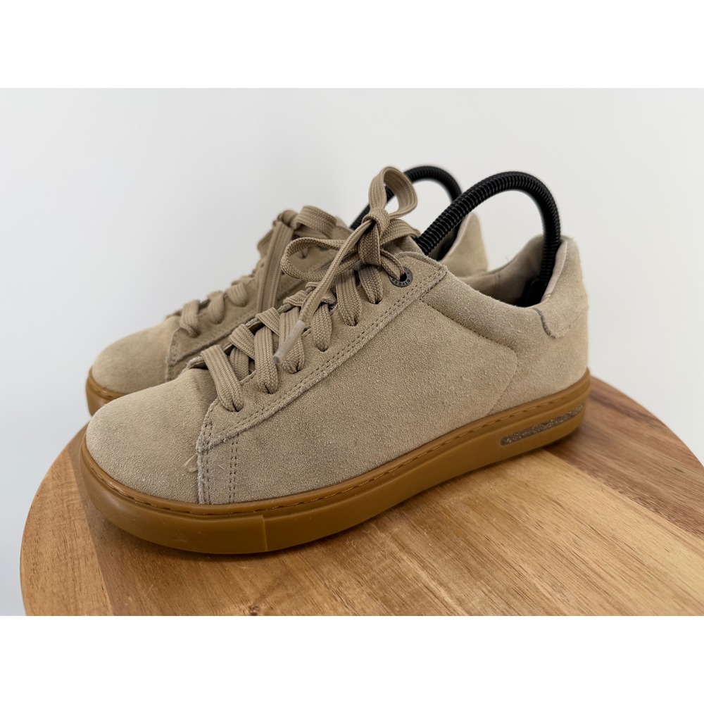 Birkenstock Bend Low Suede Sneakers Taupe Sand Women 39 L8 M6 Gum Sole